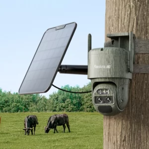 VIDEOCAMERA Reolink TrackMix LTE-C Telecamera di sicurezza a batteria con doppio obiettivo 4G LTE e tracciamento dello zoom automatico